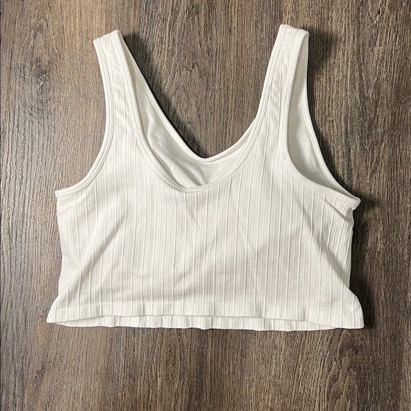 Ryka White Ribbed Padded Sports Bra Size XL - Picture 3 of 7